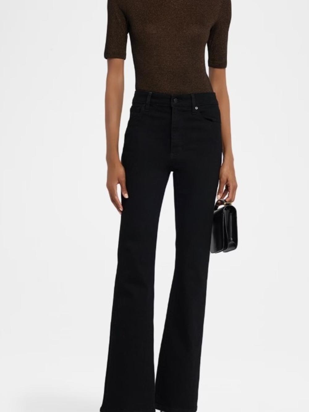 FRAME The Reboot High Rise Bootcut Jeans Black Size 25 NWOT